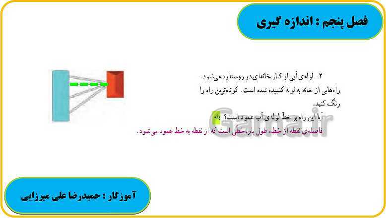 پاورپوینت حل فعالیت، کار در کلاس و تمرین های ریاضی ششم دبستان | فصل 5: اندازه گیری- پیش نمایش