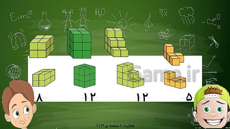 پاورپوینت آموزش خلاق ریاضی پنجم دبستان | حجم- پیش نمایش