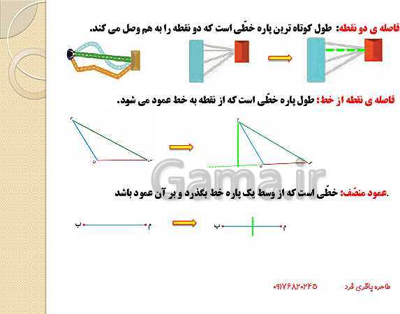 پاورپوینت تدریس مجازی ریاضی ششم | فصل 5: اندازه گیری (خط و زاویه)- پیش نمایش