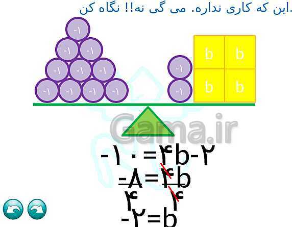 پاورپوینت آموزشی مفهوم معادله و روش حل معادله از ریاضی هفتم- پیش نمایش
