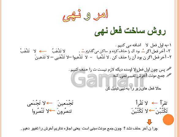 پاورپوینت قواعد و حل تمارین عربی (1) دهم هنرستان | درس 1: أَهَمّیَّةُ الْعَمَلِ- پیش نمایش