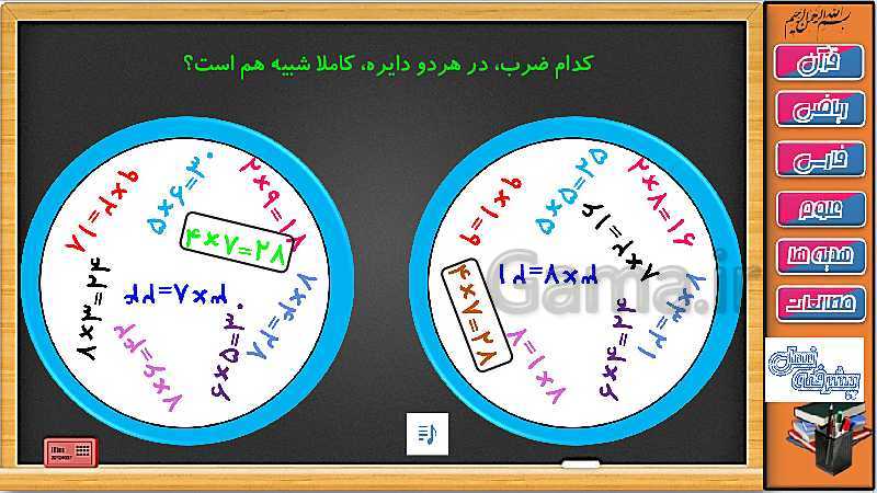 پاورپوینت تدریس ریاضی سوم دبستان | توزیع پذیری و جابجایی در ضرب- پیش نمایش