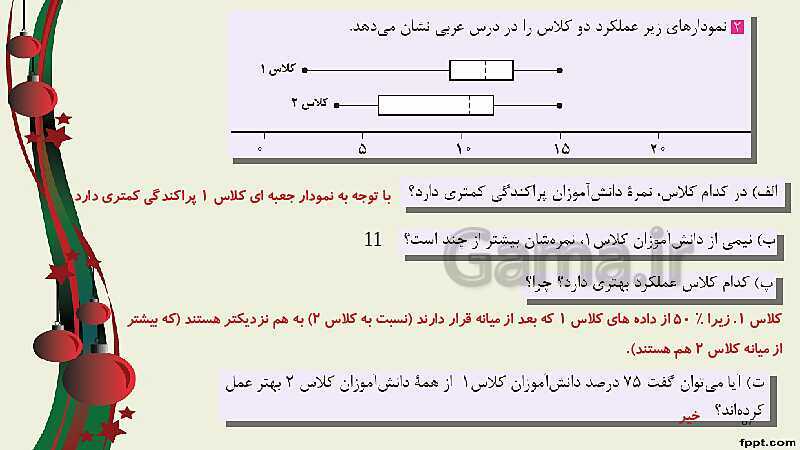 پاورپوینت ریاضی (2) فنی یازدهم هنرستان | پودمان 5: آمار توصیفی- پیش نمایش