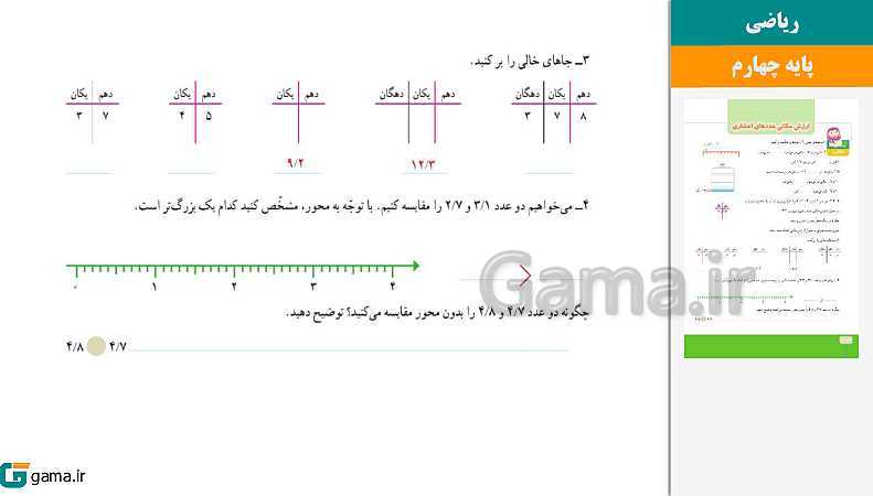 پاورپوینت کتاب محور ویژه تدریس مجازی ریاضی چهارم دبستان | فصل 1 تا 7- پیش نمایش