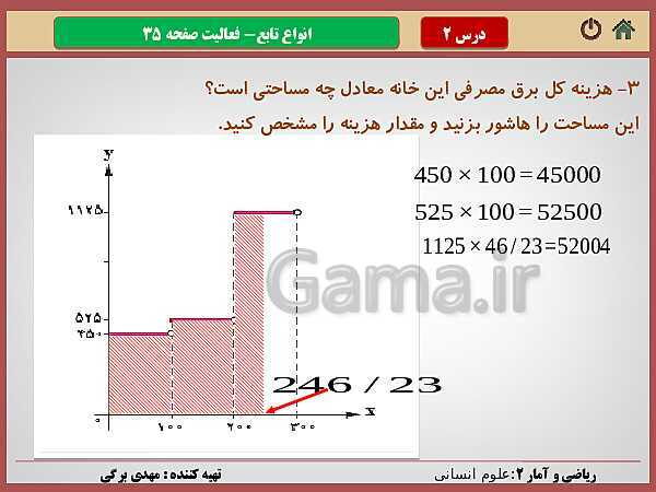 پاورپوینت تدریس ریاضی و آمار (2) یازدهم رشته انسانی | فصل 2: تابع- پیش نمایش