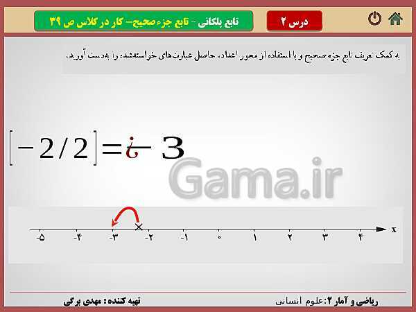 پاورپوینت تدریس ریاضی و آمار (2) یازدهم رشته انسانی | فصل 2: تابع- پیش نمایش