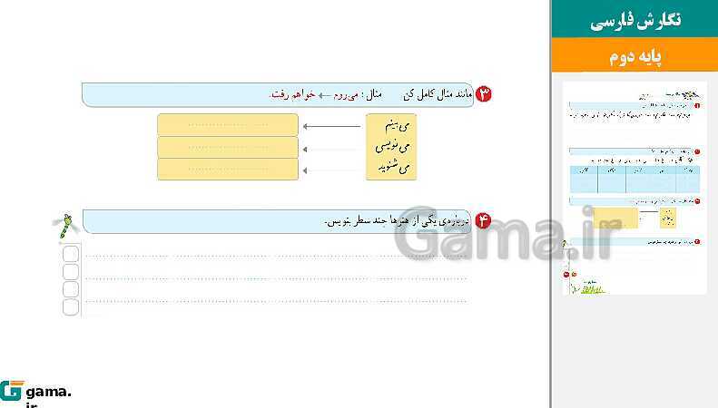 پاورپوینت کتاب محور ویژه تدریس مجازی نگارش دوم دبستان | درس 1 تا 17- پیش نمایش