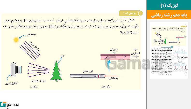 پاورپوینت کتاب محور ویژه تدریس مجازی فیزیک (1) دهم ریاضی | فصل 1 تا 5- پیش نمایش