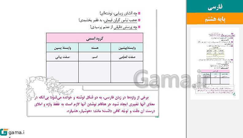 پاورپوینت کتاب محور ویژه تدریس مجازی فارسی هشتم | درس 1 تا 17- پیش نمایش