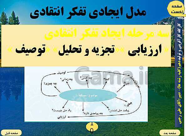 پاورپوینت بخش 10: تفکر | کارگاه کار آفرینی و تولید- پیش نمایش