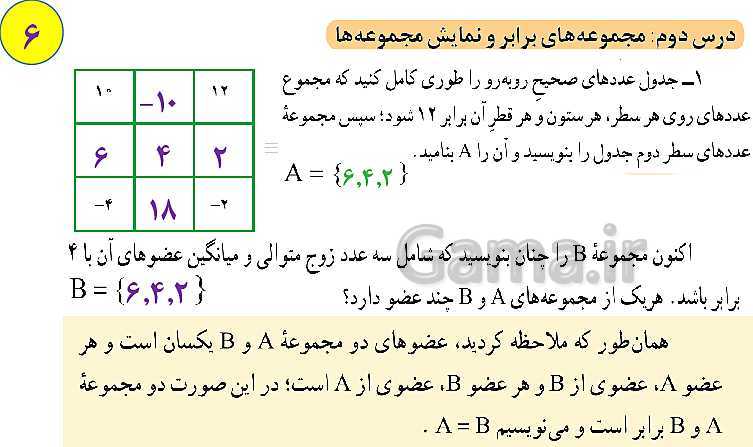 پاورپوینت آموزش آنلاین و حل کامل تمرین های ریاضی نهم | فصل 1: مجموعه‌ها- پیش نمایش