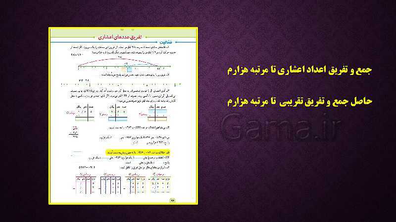 رابطه طولی کتب درسی ریاضی پایه دوم تا ششم ( مبحث اعداد اعشاری)- پیش نمایش