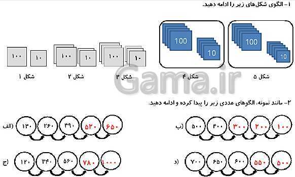 پاورپوینت حل کاربرگ ریاضی چهارم دبستان | فصل 1: اعداد و الگوها- پیش نمایش