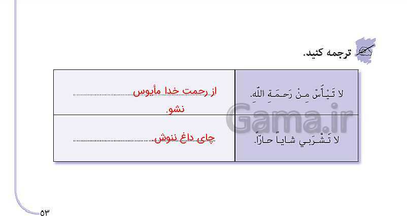 پاورپوینت آموزش گام به گام و مفهومی عربی نهم | درس 5: اَلرَّجاءُ- پیش نمایش