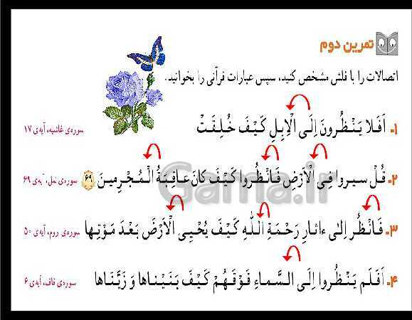 پاورپوینت قرآن چهارم دبستان | درس 15: سوره‌ی عَبَس آیات 1 تا 42- پیش نمایش