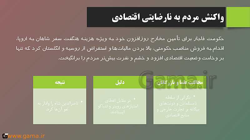 پاورپوینت تدریس تاریخ (3) دوازدهم  انسانی | درس 5: انقلاب مشروطۀ ایران- پیش نمایش