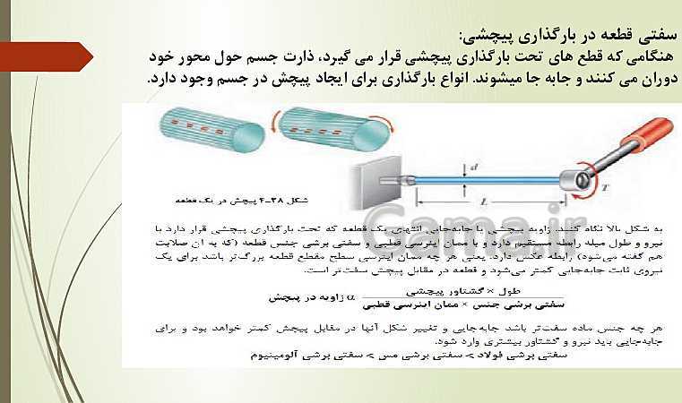 پاورپوینت دانش فنی پایه رشته تاسیسات مکانیکی دهم هنرستان | پودمان 5: مقاومت قطعات در برابر تغییر شکل- پیش نمایش